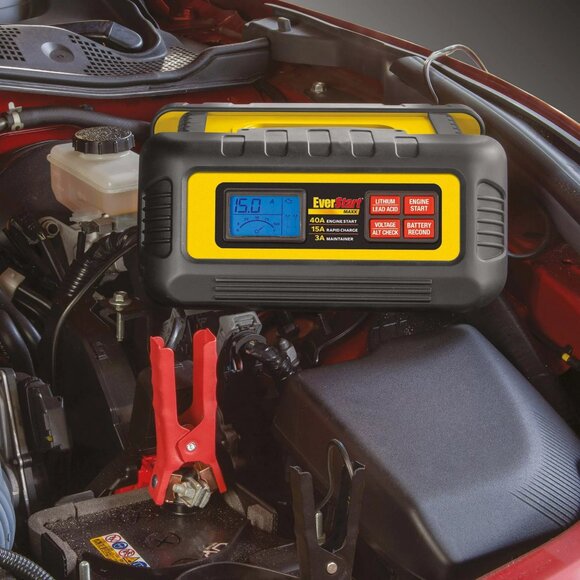 EverStart Maxx 15 Amp Battery Charger and Maintainer with 40 Amp Engine Start - Picture 2 of 4